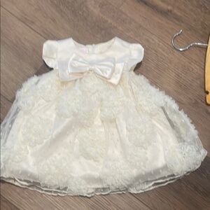 Bonnie Baby Ivory Dress with Bow